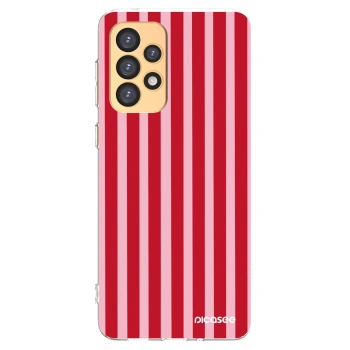 Picasee διαφανής θήκη σιλικόνης Samsung Galaxy A33 5G A336 - Lines red