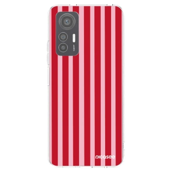 Picasee διαφανής θήκη σιλικόνης Xiaomi 12 Lite - Lines red