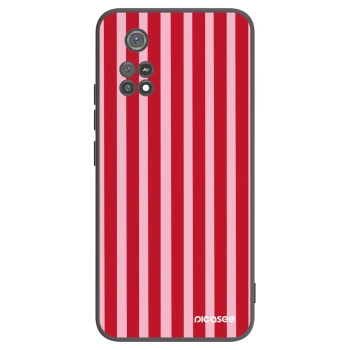 Picasee Μαύρη θήκη σιλικόνης για Xiaomi Poco M4 Pro - Lines red