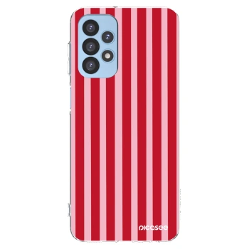 Picasee διαφανής θήκη σιλικόνης Samsung Galaxy A23 A235F 4G - Lines red