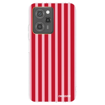 Picasee διαφανής θήκη σιλικόνης Xiaomi Poco X5 Pro - Lines red