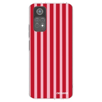 Picasee διαφανής θήκη σιλικόνης Xiaomi Redmi Note 11S 5G - Lines red