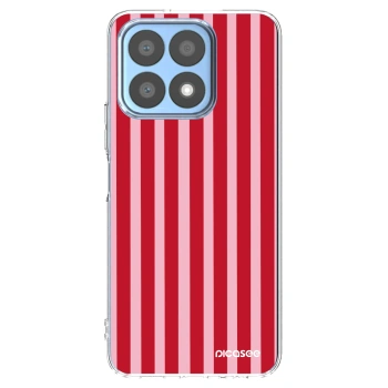 Picasee διαφανής θήκη σιλικόνης Honor X8a - Lines red
