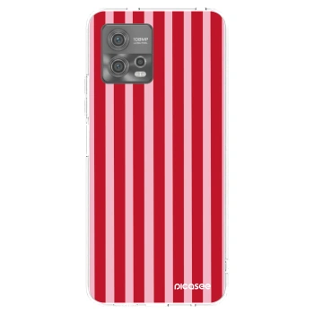 Picasee διαφανής θήκη σιλικόνης Motorola Moto G72 - Lines red