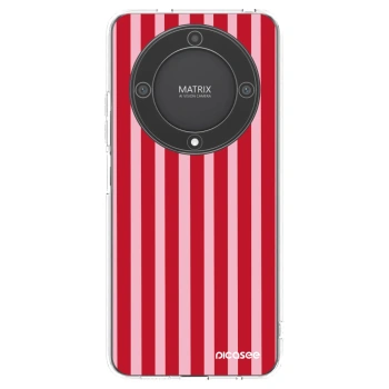 Picasee διαφανής θήκη σιλικόνης Honor Magic5 Lite 5G - Lines red