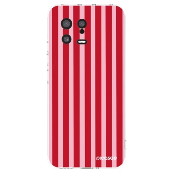Picasee διαφανής θήκη σιλικόνης Xiaomi 13 - Lines red