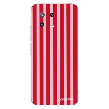 Picasee διαφανής θήκη σιλικόνης Xiaomi 13 Pro - Lines red