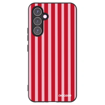 Picasee Μαύρη θήκη σιλικόνης για Samsung Galaxy A54 5G A546B - Lines red