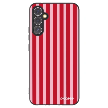 Picasee Μαύρη θήκη σιλικόνης για Samsung Galaxy A34 5G A346B - Lines red