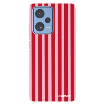 Picasee διαφανής θήκη σιλικόνης Xiaomi Redmi Note 12 Pro 5G - Lines red