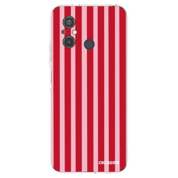 Picasee διαφανής θήκη σιλικόνης Xiaomi Redmi 12C - Lines red