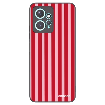 Picasee Μαύρη θήκη σιλικόνης για Xiaomi Redmi Note 12 4G - Lines red