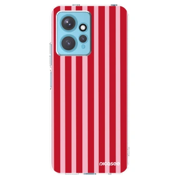 Picasee διαφανής θήκη σιλικόνης Xiaomi Redmi Note 12 4G - Lines red