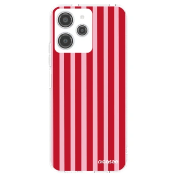 Picasee διαφανής θήκη σιλικόνης Xiaomi Redmi 12 4G - Lines red