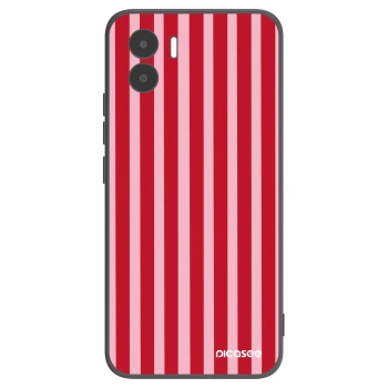 Picasee Μαύρη θήκη σιλικόνης για Xiaomi Redmi A2 - Lines red