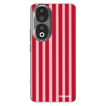 Picasee διαφανής θήκη σιλικόνης Honor 90 5G - Lines red