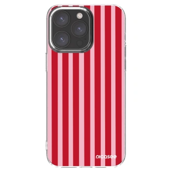 Picasee διαφανής θήκη σιλικόνης Apple iPhone 15 Pro Max - Lines red