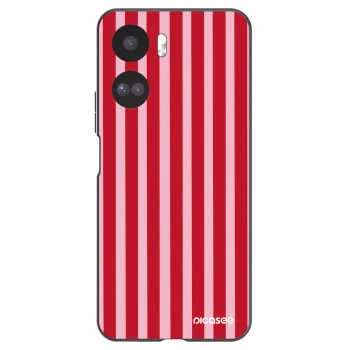 Picasee Μαύρη θήκη σιλικόνης για Honor 90 Lite 5G - Lines red
