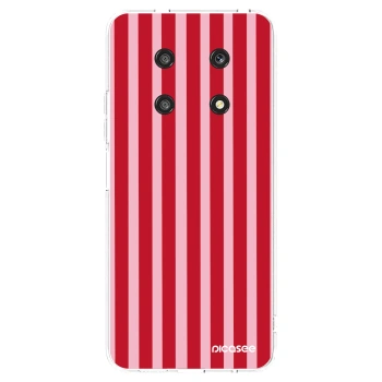 Picasee διαφανής θήκη σιλικόνης Honor Magic4 Lite 5G - Lines red