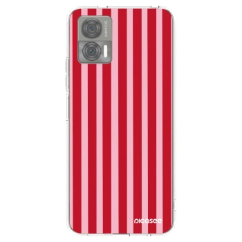 Picasee διαφανής θήκη σιλικόνης Motorola Edge 30 Neo - Lines red