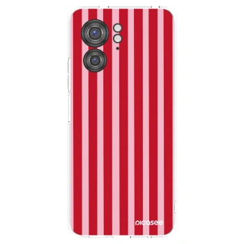 Picasee διαφανής θήκη σιλικόνης Motorola Edge 40 - Lines red