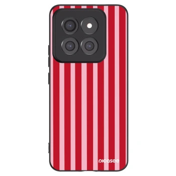 Picasee Μαύρη θήκη σιλικόνης για Xiaomi 14 Pro - Lines red