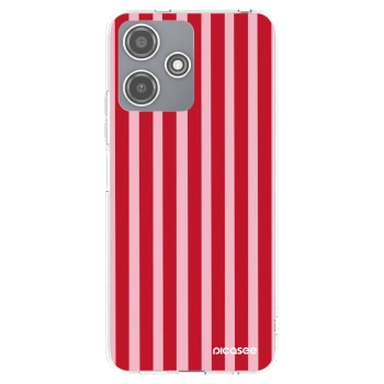 Picasee διαφανής θήκη σιλικόνης Xiaomi Redmi 12 5G - Lines red