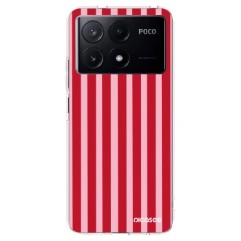 Picasee διαφανής θήκη σιλικόνης Xiaomi Poco X6 Pro - Lines red