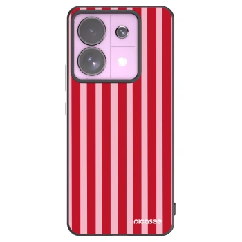 Picasee Μαύρη θήκη σιλικόνης για Xiaomi Redmi Note 13 Pro 5G - Lines red