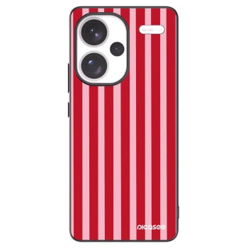 Picasee Μαύρη θήκη σιλικόνης για Xiaomi Redmi Note 13 Pro+ 5G - Lines red