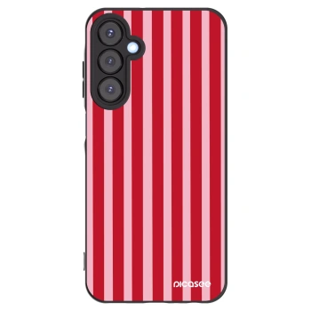 Picasee Μαύρη θήκη σιλικόνης για Samsung Galaxy A25 A256B 5G - Lines red