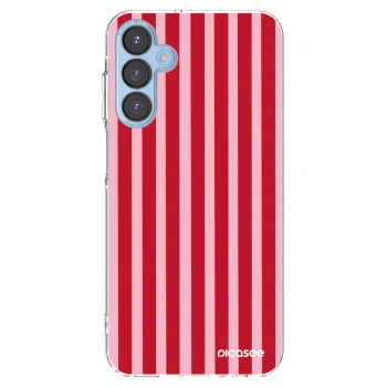 Picasee διαφανής θήκη σιλικόνης Samsung Galaxy A15 A156B 5G - Lines red
