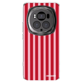 Picasee διαφανής θήκη σιλικόνης Honor Magic6 Pro - Lines red