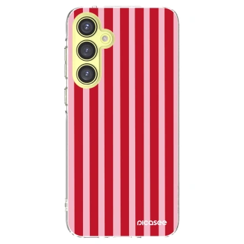 Picasee διαφανής θήκη σιλικόνης Samsung Galaxy A35 5G A356B - Lines red