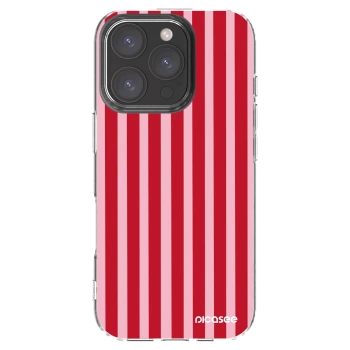 Picasee διαφανής θήκη σιλικόνης Apple iPhone 16 Pro - Lines red