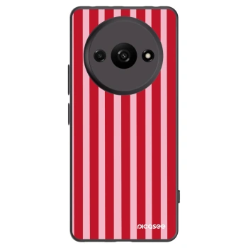 Picasee Μαύρη θήκη σιλικόνης για Xiaomi Redmi A3 - Lines red
