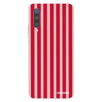 Picasee διαφανής θήκη σιλικόνης Xiaomi Mi 9 - Lines red