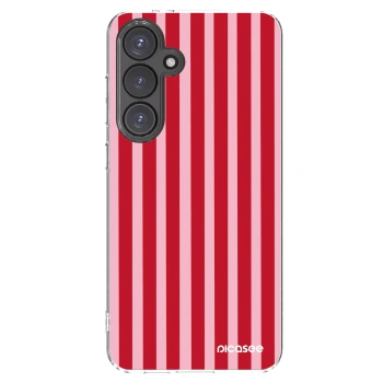 Picasee διαφανής θήκη σιλικόνης Samsung Galaxy S24 FE S721B - Lines red