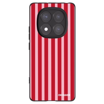 Picasee Μαύρη θήκη σιλικόνης για Xiaomi Redmi Note 14 Pro+ 5G - Lines red