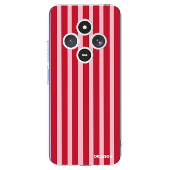 Picasee διαφανής θήκη σιλικόνης Xiaomi Redmi 14C - Lines red