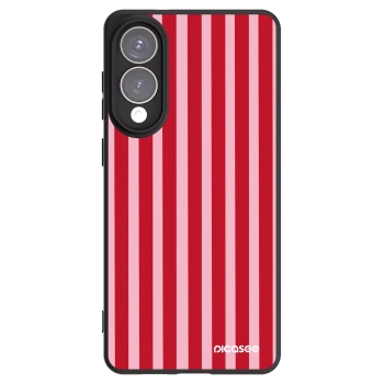 Picasee Μαύρη θήκη σιλικόνης για Samsung Galaxy S25 Edge 5G - Lines red