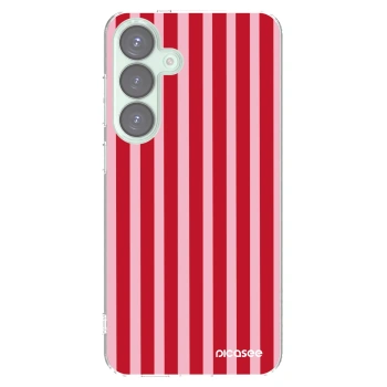 Picasee διαφανής θήκη σιλικόνης Samsung Galaxy S25+ 5G - Lines red