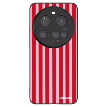 Picasee Μαύρη θήκη σιλικόνης για Xiaomi 15 Ultra - Lines red