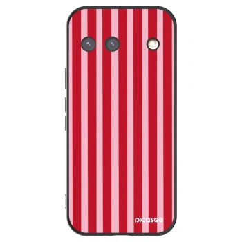 Picasee Μαύρη θήκη σιλικόνης για Google Pixel 9 - Lines red