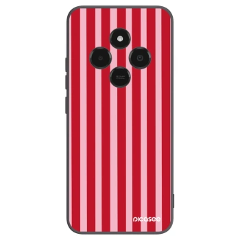 Picasee Μαύρη θήκη σιλικόνης για Xiaomi Poco C75 - Lines red