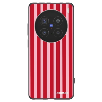 Picasee Μαύρη θήκη σιλικόνης για Vivo X200 Pro - Lines red