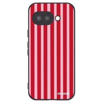 Picasee Μαύρη θήκη σιλικόνης για Google Pixel 9a - Lines red