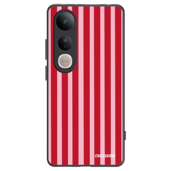 Picasee Μαύρη θήκη σιλικόνης για Vivo V50 Lite 5G - Lines red