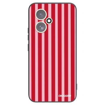 Picasee Μαύρη θήκη σιλικόνης για Honor 400 5G - Lines red