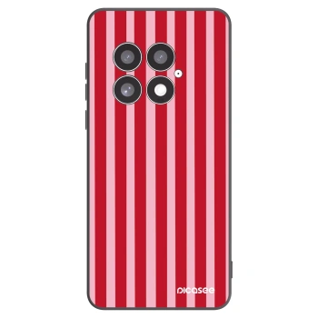 Picasee Μαύρη θήκη σιλικόνης για OnePlus 13 5G - Lines red